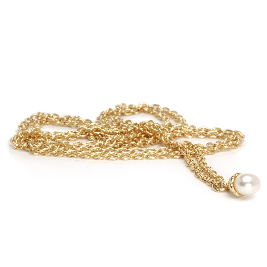 Collana d'Oro con Perla - Mis. 70 cm