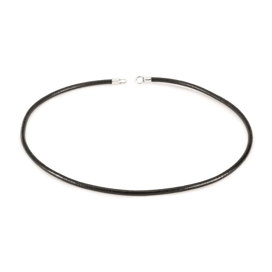 Collana Cuoio Nero 50 cm
